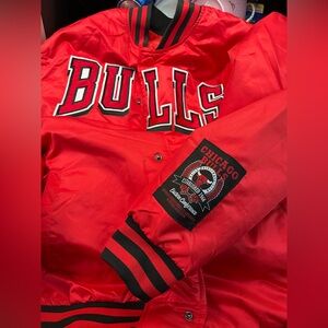 Mens ULTRA GAME NBA Red Chicago Bulls Varsity Jacket